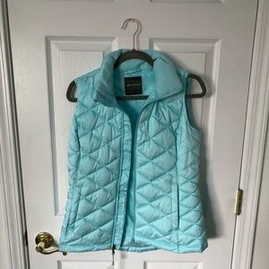 Light blue puffy vest